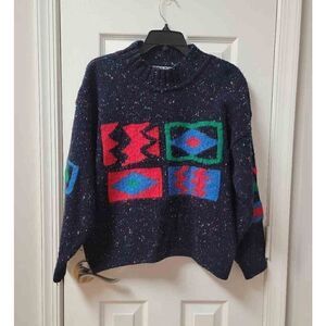 Bright Abstract Crewneck Sweater S